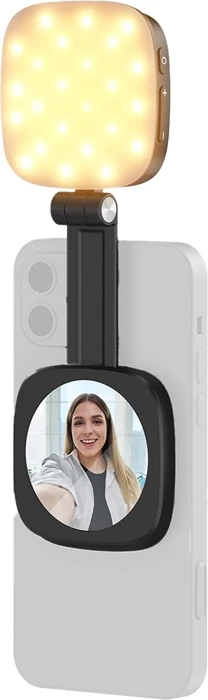 Dritë LED selfie magnetike Neewer NL48B, 48 LED, 5 CCT, CRI95, USB-C, bateri 850mAh, e zezë, set me unazë magnetike + kabllo USB-C