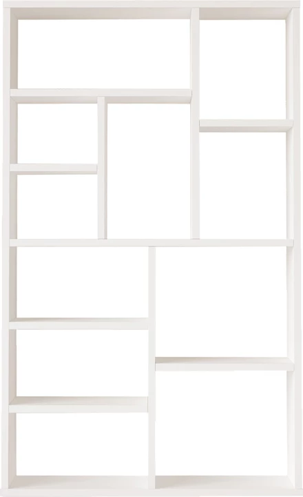 Raft librash Boteca 10-vendëshe, ngjyrë e bardhë, 75x22x123.6cm