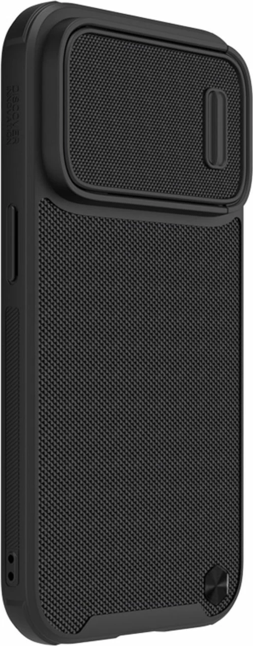 Mbështjellës Nillkin Textured S Case për iPhone 14 Pro Max, me kapak kamere, e zezë