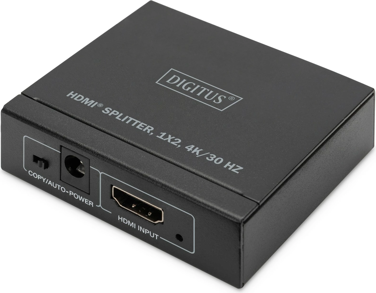 Splitter HDMI Digitus 1x2, 4K/30Hz, 2x HDMI, metalik, zi
