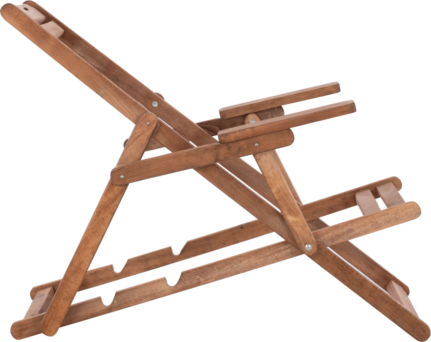 Karrige lounge Limnos me krah, ngjyrë arre, FH5799.01, 62.5x97x105 cm