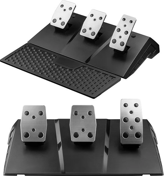 Set timoni gaming Tracer SimRacer Manual Gearbox 6in1, me marsh manual dhe pedale, për PC/PS4/PS3/Xone/X360/Switch, i zi