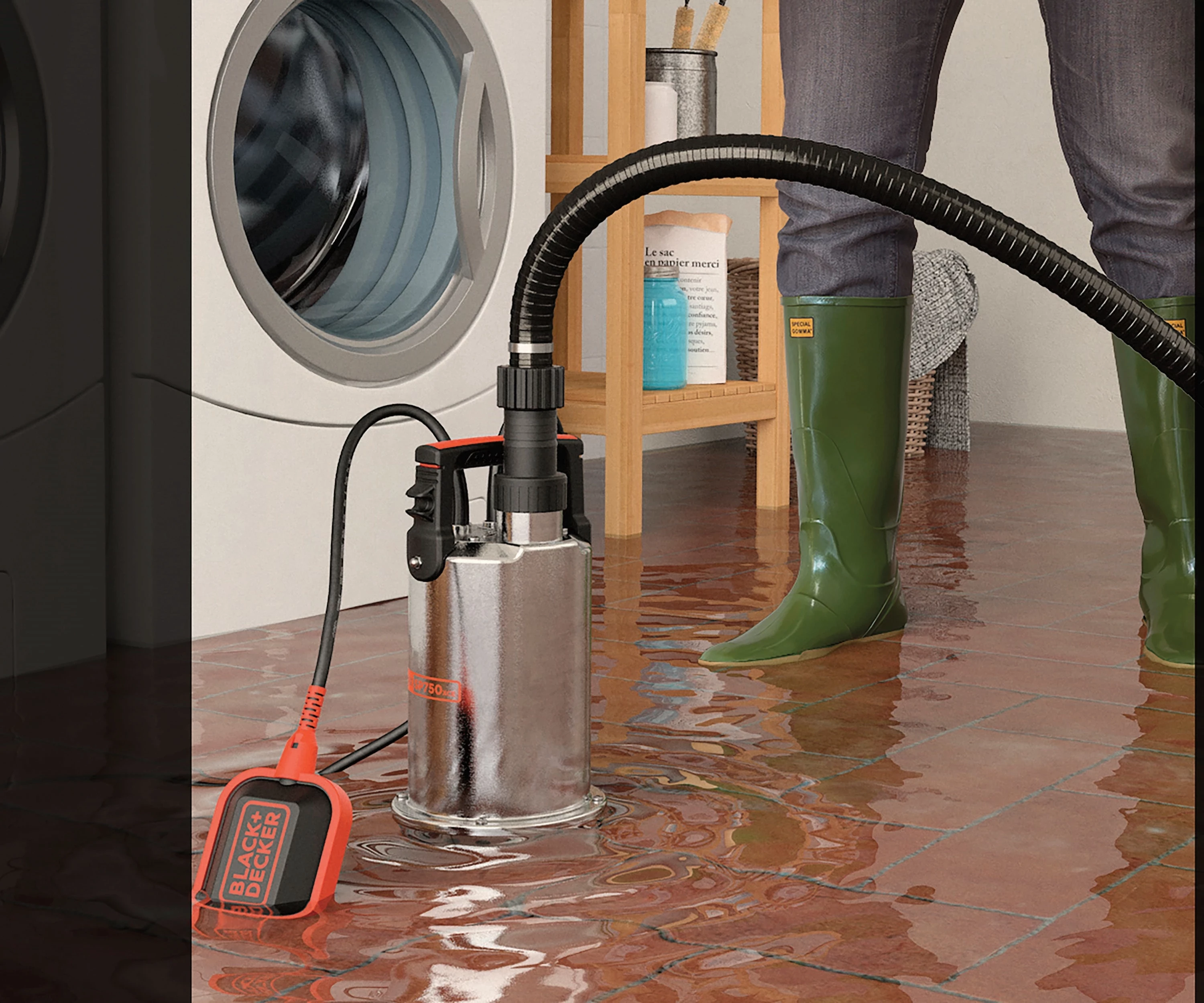 Pompë zhytëse për ujë të pastër Black&Decker BXUP750XCE 750 W, 230 V, 11,000 L/h