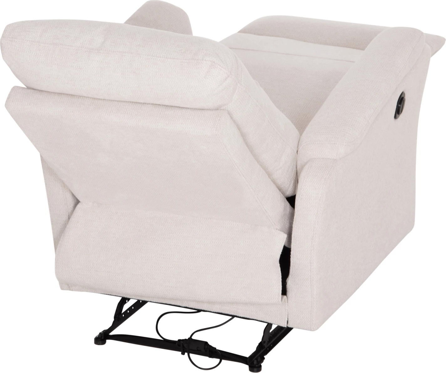 Fotel relaksues me reclin elektrik, stof bezhë, SYNTHIA FH3309.01, 75x86x100cm