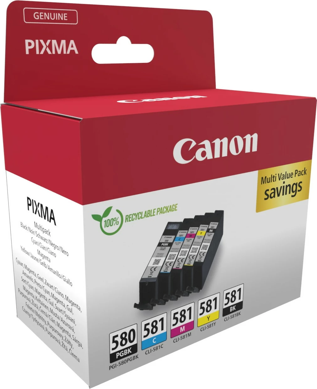 Multipak Canon 2078C007, 5.6 ml, 5 copë, Ngjyra të ndryshme