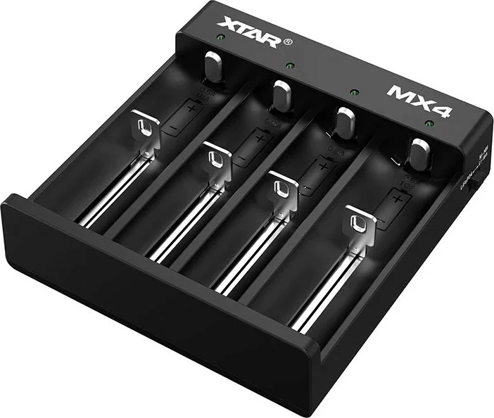 Karikues baterish XTAR MX4, universal, 4 vende, i zi