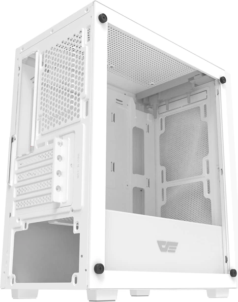 Kasë, Darkflash, M305 Mesh, Mini Tower M-ATX/ITX, pa ventilatorë, 2x SSD + 2x HDD, deri 7 ventilatorë, USB 3.0, e bardhë