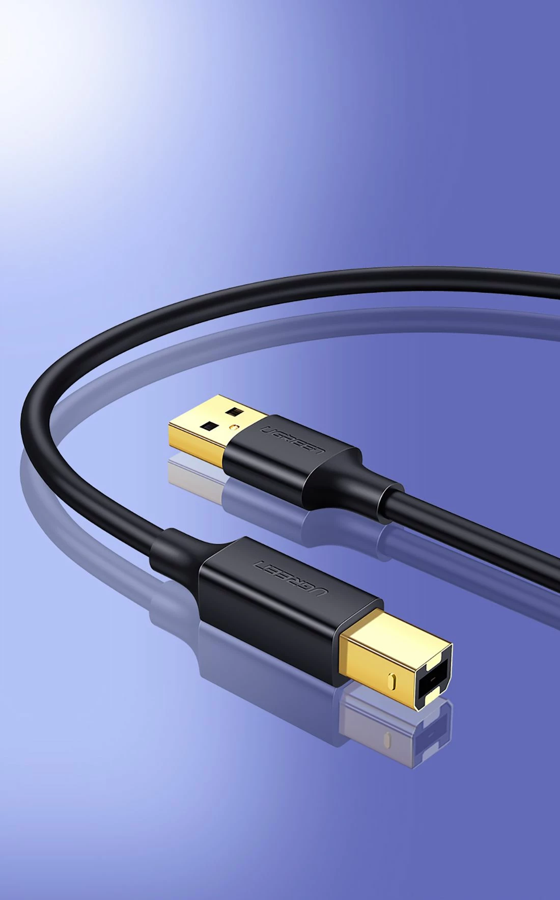 Kabllo USB-A në USB-B Ugreen US135 (UGR526BLK) 2 m, e zezë