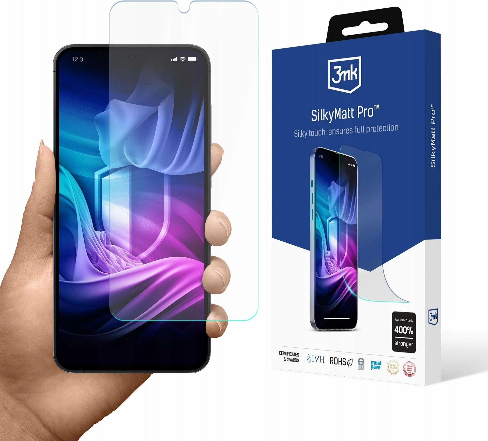 Foli mbrojtëse mat për ekran 3MK Silky Matt Pro për Samsung Galaxy S25, 0.21 mm, 1 copë
