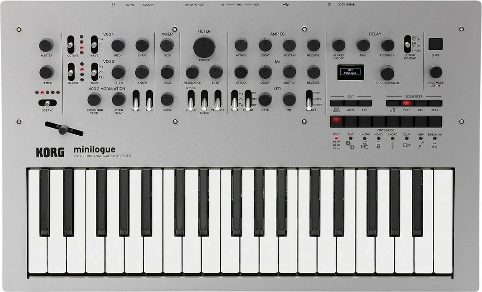 Sintetizator KORG Minilogue, Analog, Argjendtë