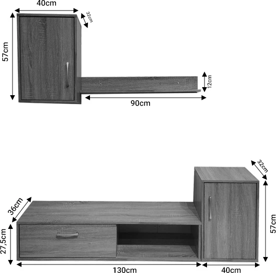 Set për dhomë ndeje Ranian melamine arre