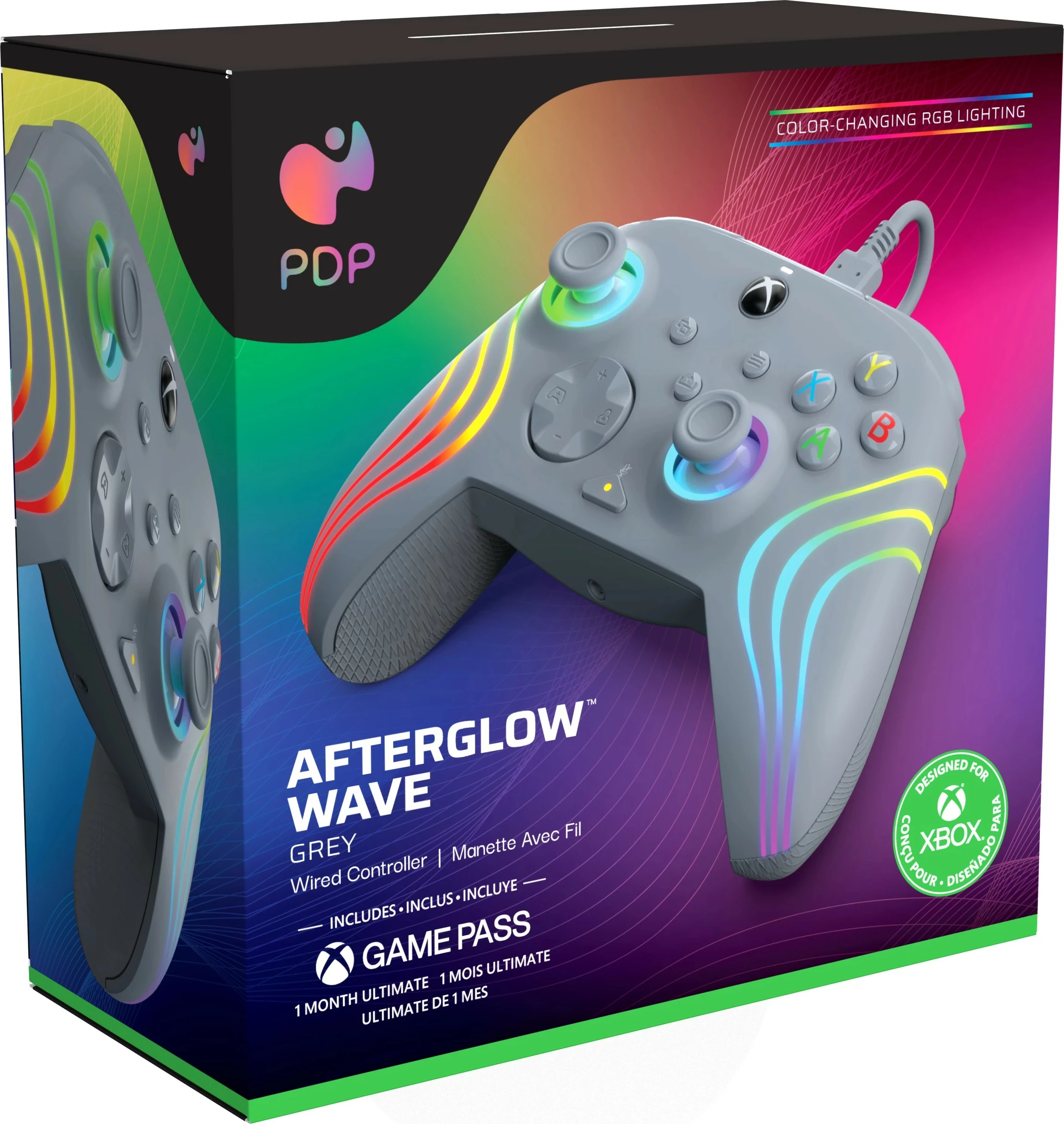 Gamepad PDP Afterglow Wave, PC, Xbox One, Xbox Series S/X, Multingjyrësh, Me kabllo