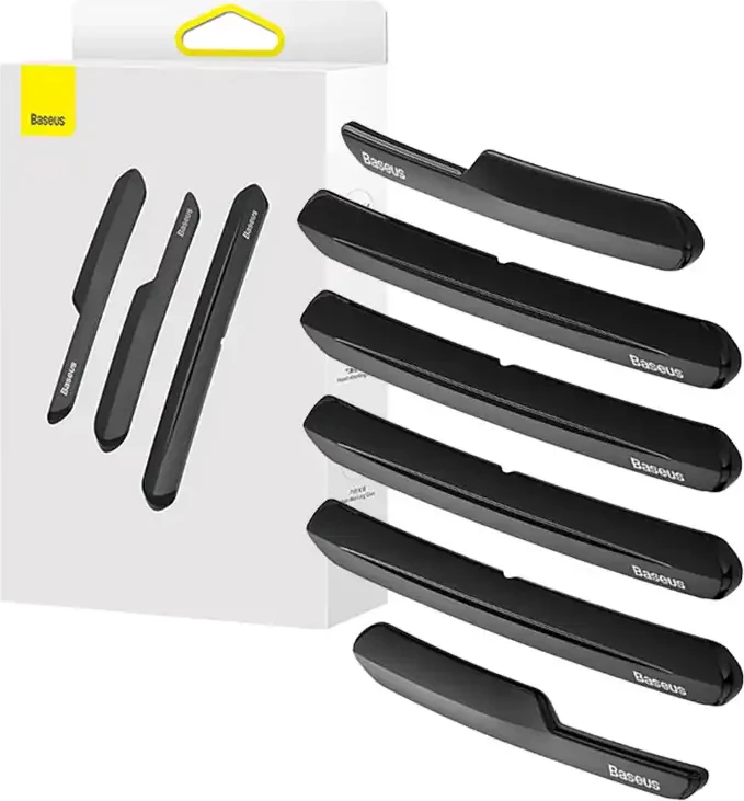 Set mbrojtës bumper për makinë Baseus T-Space, 6 copë, e zezë