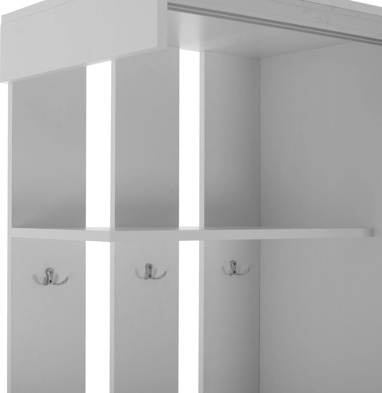 Mobilje për hyrje me dollap rrëshqitës dhe pasqyrë, DULCE, ngjyrë e bardhë, FH2424.03, 118x45x210 cm