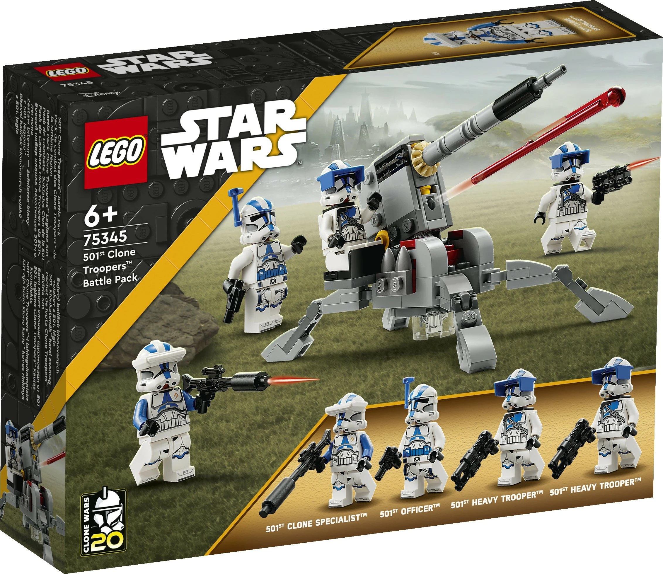 Set ndërtimi LEGO Star Wars 501st Clone Troopers, 119 pjesë, shumëngjyrësh