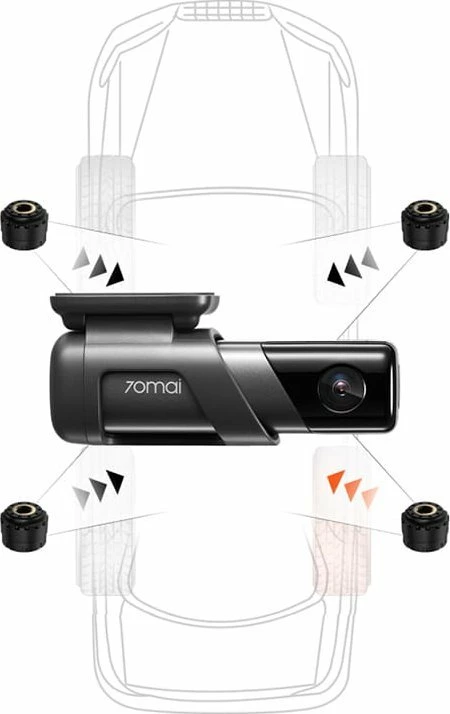 Kamerë regjistruese për veturë 70mai M500 128GB 170° GPS WiFi, gri