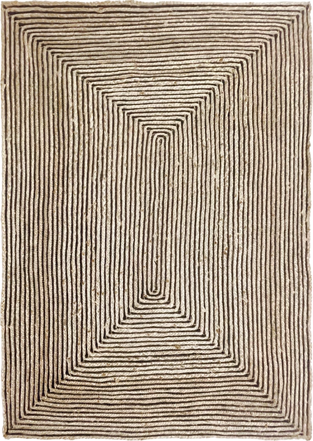 Qilim Mamba për dhomë dite, jute natyrale, e zezë, 300x200