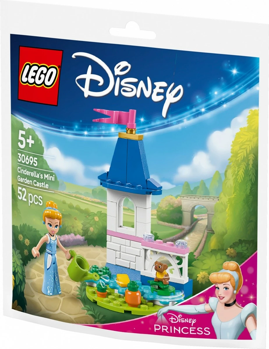 Set lodrash LEGO Disney Princess 30695, Mini Kështjella e Hirushes me kopsht, 52 pjesë