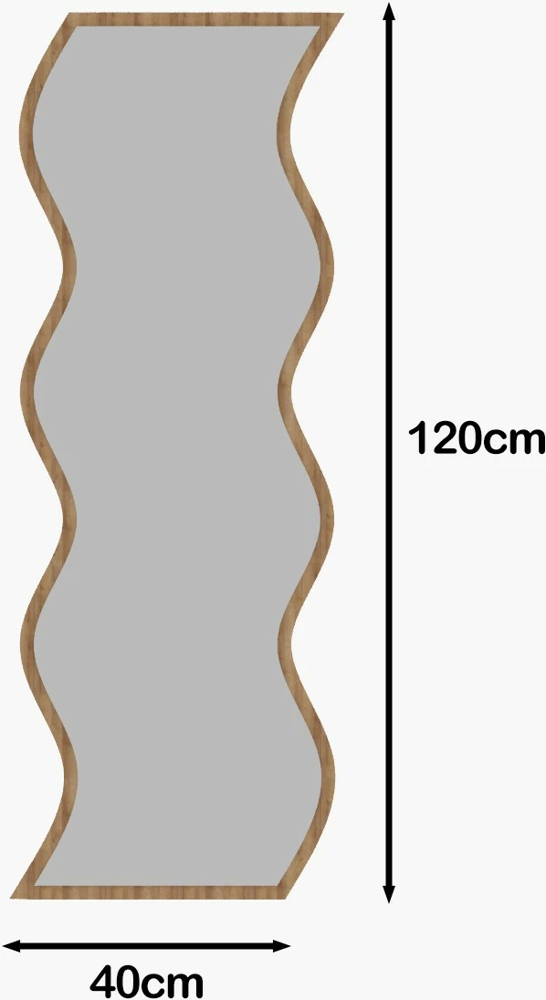 Pasqyrë dekorative Skye Decor, e bardhë, natyrale