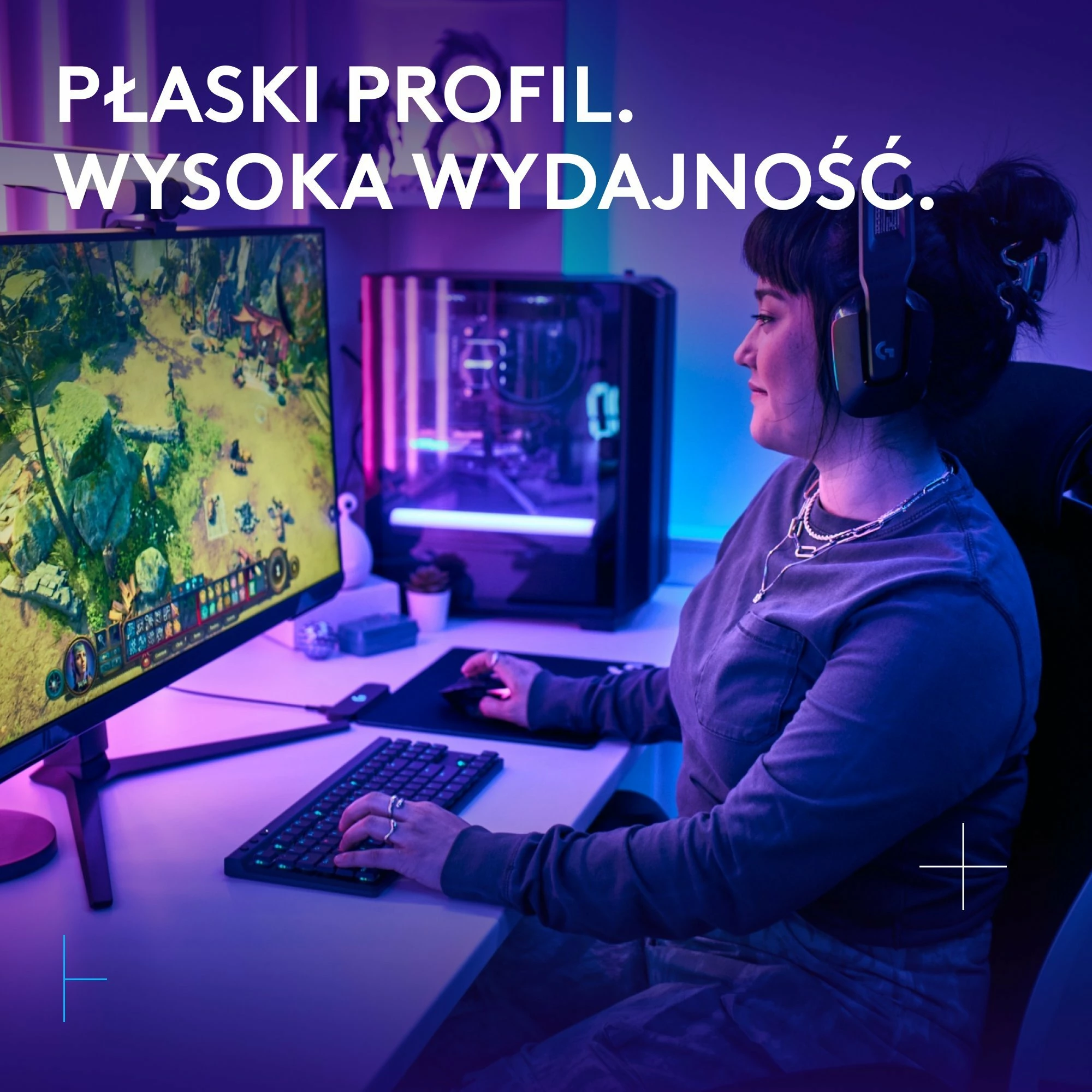 Tastierë gaming Logitech G515 LIGHTSPEED TKL 920-012538, mekanike GL Brown, RGB, USB-C/Bluetooth/2.4GHz, US INTL, e zezë