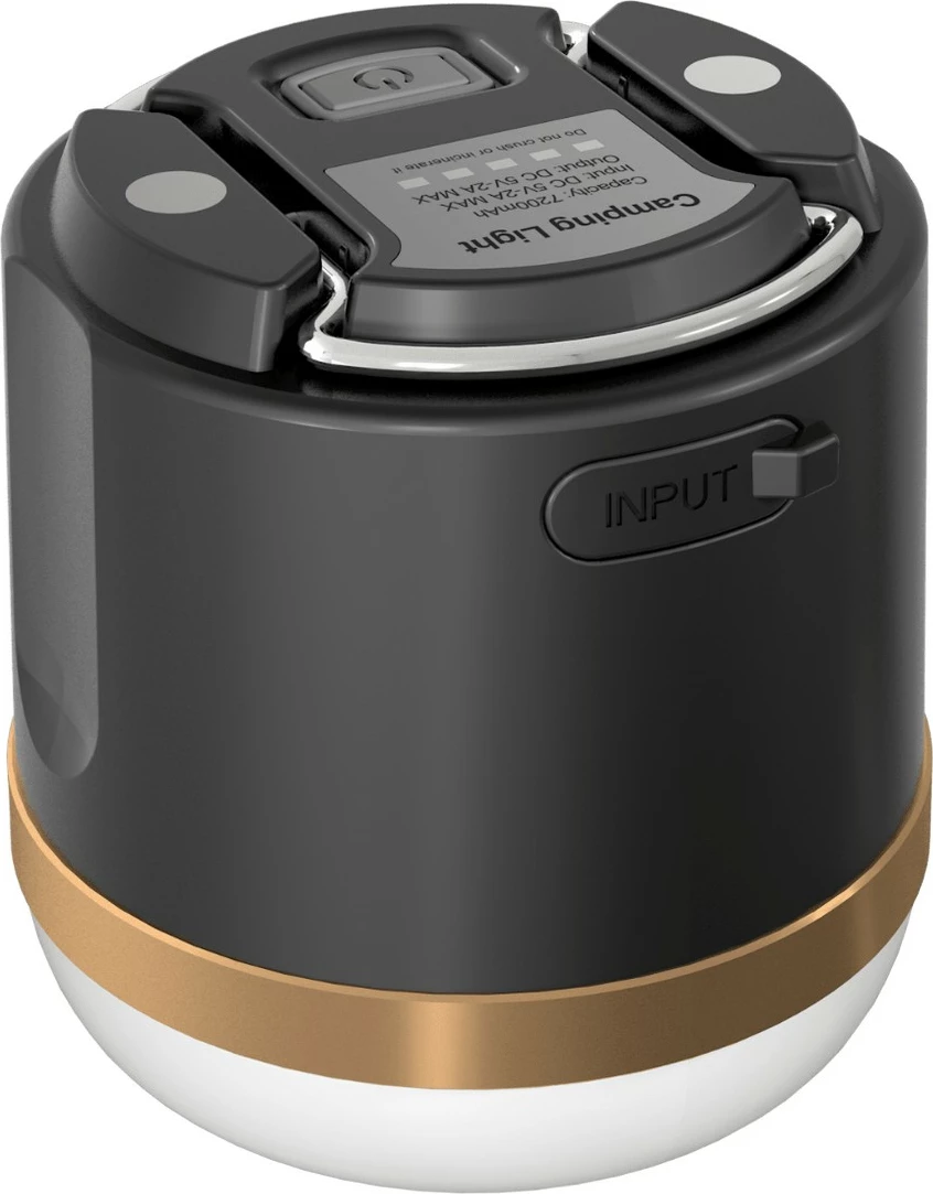 Dritë kampingu EcoFlow SCLI-B, bateri, 400 lm, e zezë, e artë, e bardhë