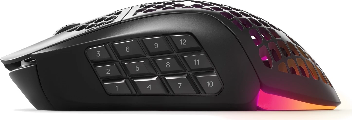 Maus pa tel SteelSeries Aerox 9 Wireless, me ngjyrë të zezë