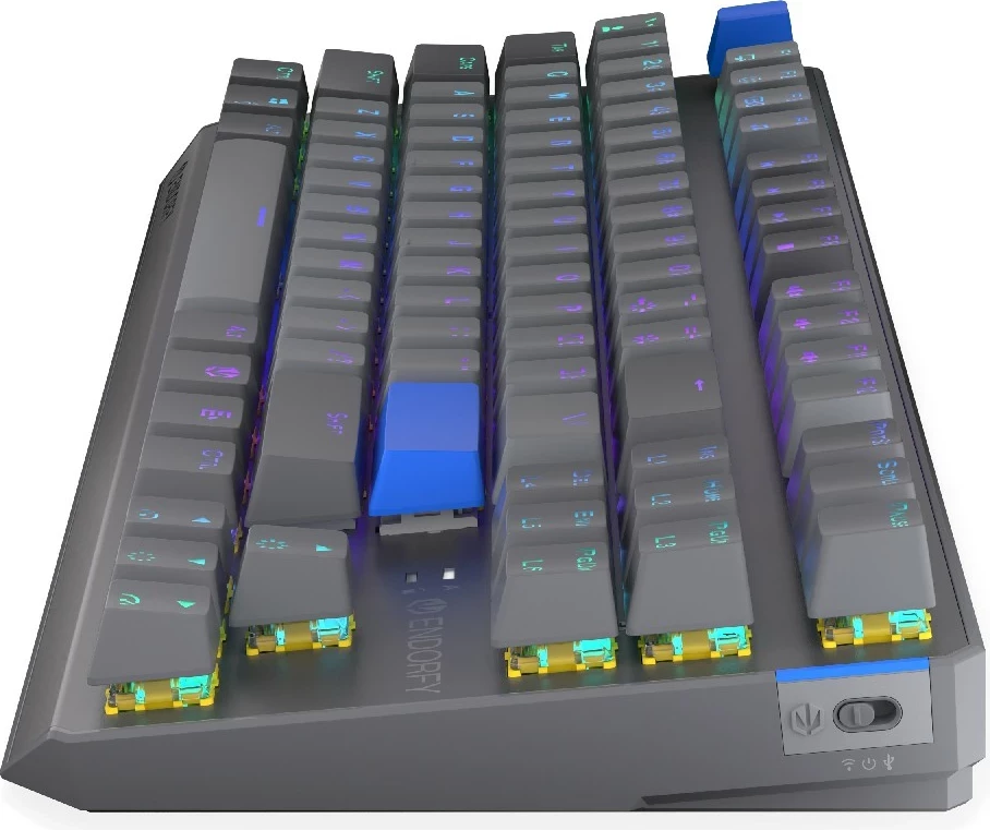 Tastierë mekanike wireless Endorfy Thock V2 TKL, RGB, 87 taste, gri