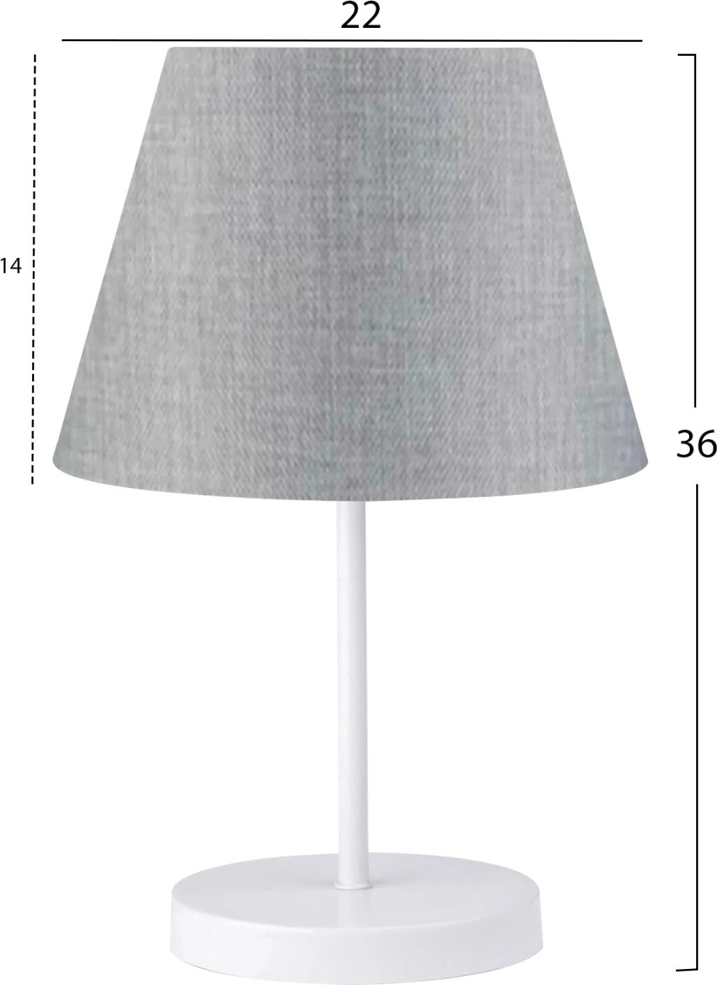 Dritë tavoline FH7603.01, e bardhë/gri