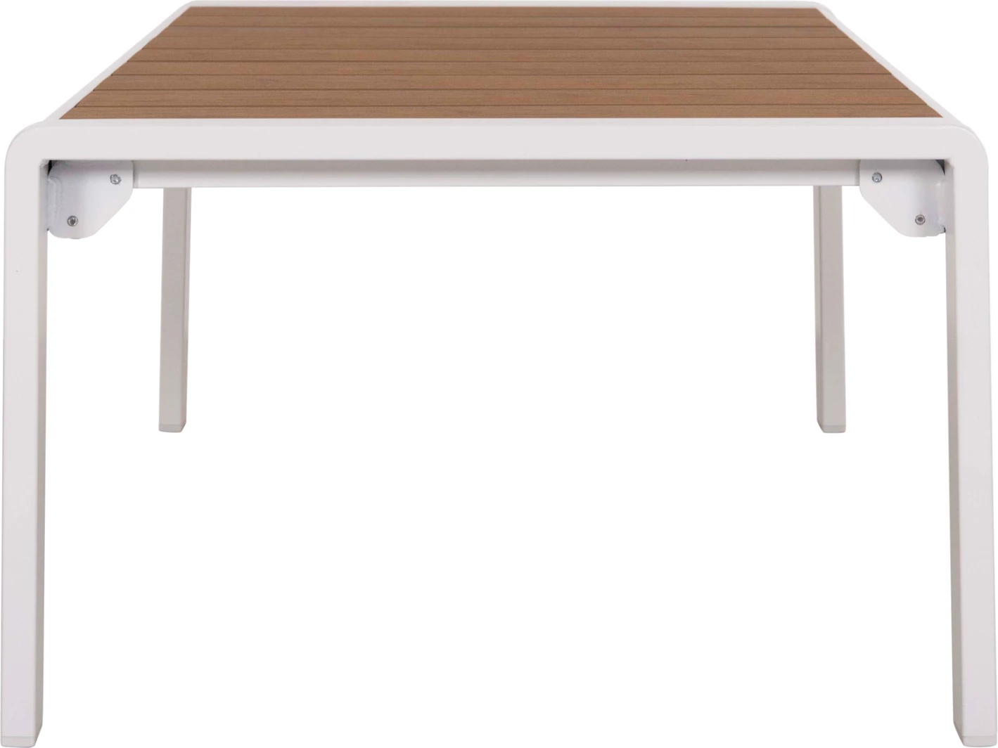 Tavolinë anësore për shezlong, alumin i bardhë, polywood, BENTRY FH6276.01, 100x56x35cm