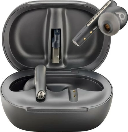 Kufje pa tela POLY Voyager Free 60+ UC me etui karikimi me ekran, BT700C, e zezë