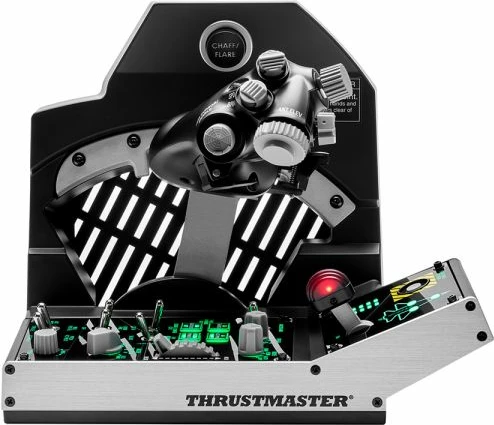 Sistem throttle për simulator fluturimi Thrustmaster Viper TQS Mission Pack për PC, replikë metal 1:1, 64 butona, Worldwide Version, zi/argjendtë
