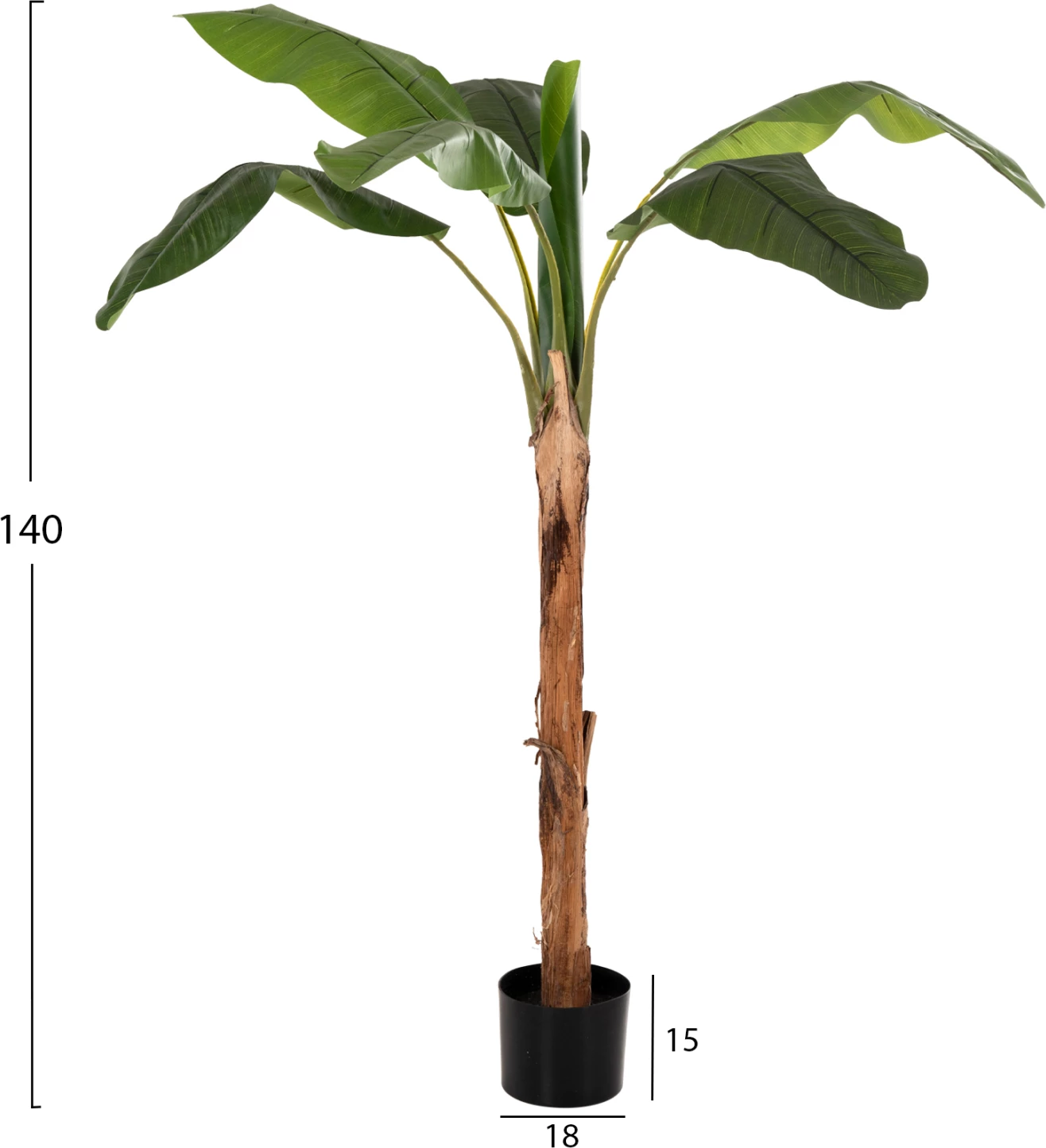 Bimë sintetike dekorative, pemë bananeje, FH7979, 180H cm