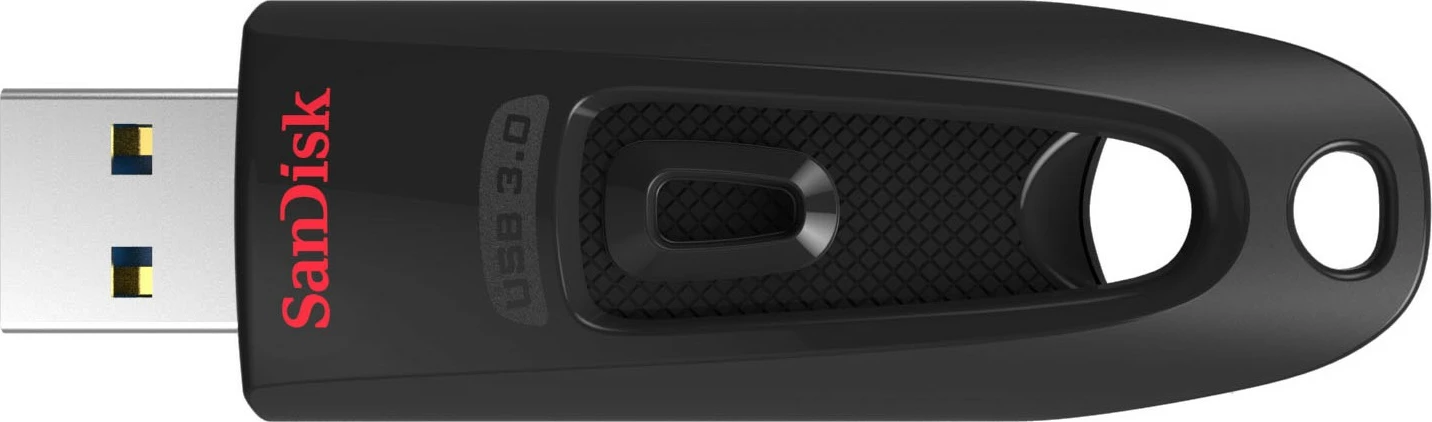 USB SanDisk Ultra, 128 GB, USB Type-A, 3.2 Gen 1, 100 MB/s, Slide, Black