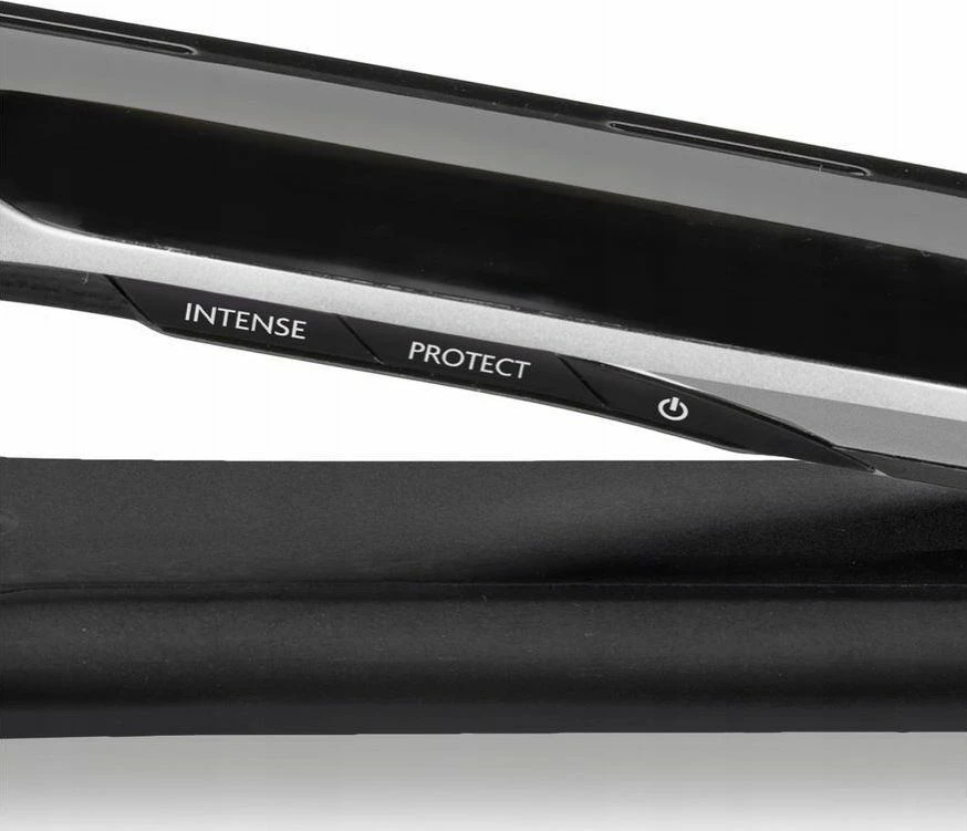 Piastrë flokësh BaByliss ST397E, pllaka të gjera 35 mm, 235°C, jonizim, 6 nivele temperature, e zezë, set me krehër të heqshëm dhe mbështetëse termike