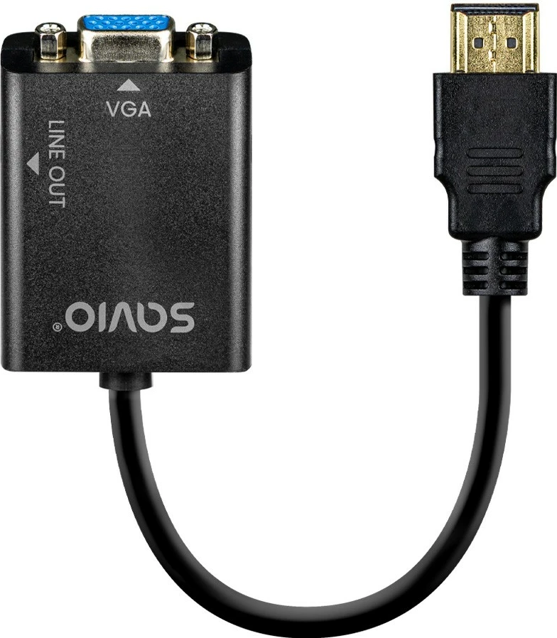 Adapter HDMI-VGA Savio AK-76 me audio, i zi