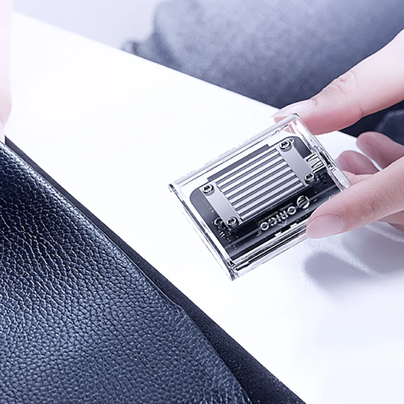 Kasë Orico TC20-M2-10G për M.2 NVMe, USB-C 3.2, Transparent