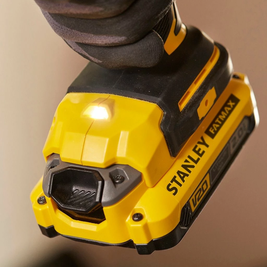 Trapan me bateri (impact) Stanley Fatmax FMCD721B 18V, brushless, 80 Nm, mandrinë 13 mm, pa bateri/pa karikues, verdhë/zezë