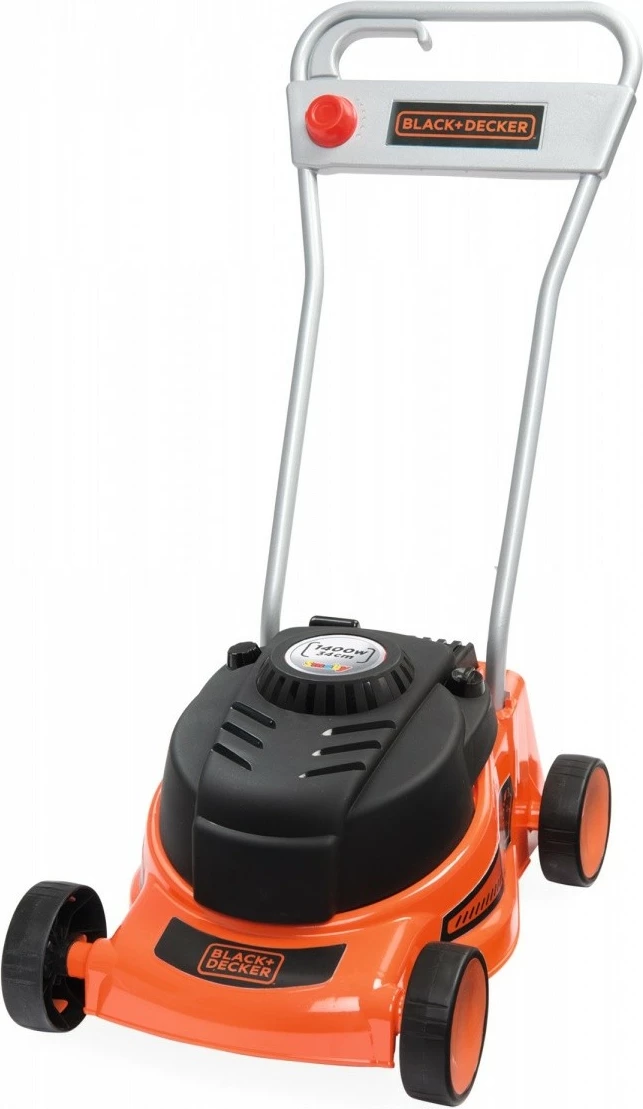 Lodër kositëse bari Smoby Black & Decker, për fëmijë, 35x26x56 cm, portokalli/zezë