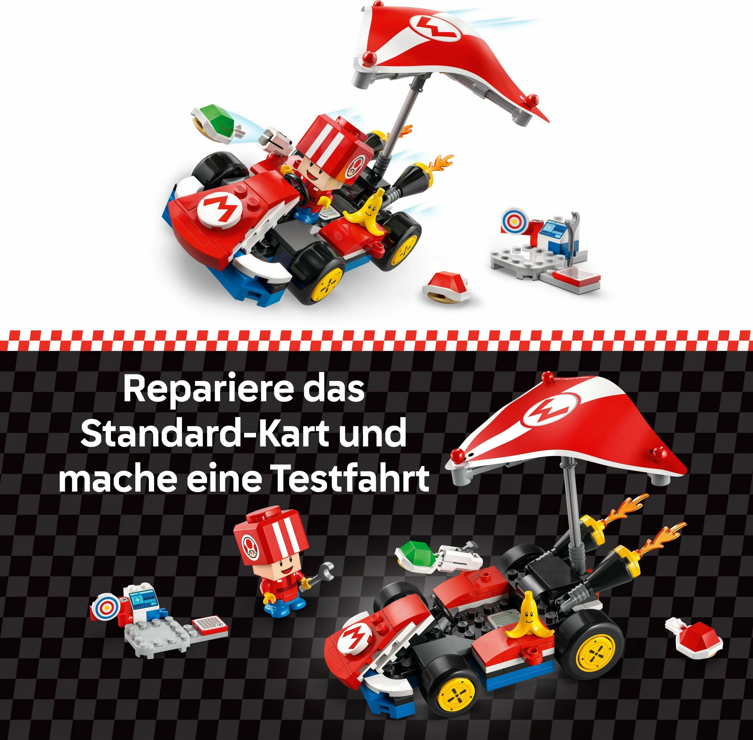 Set ndërtimi LEGO Mario Kart Standard Kart, 174 pjesë, shumëngjyrësh