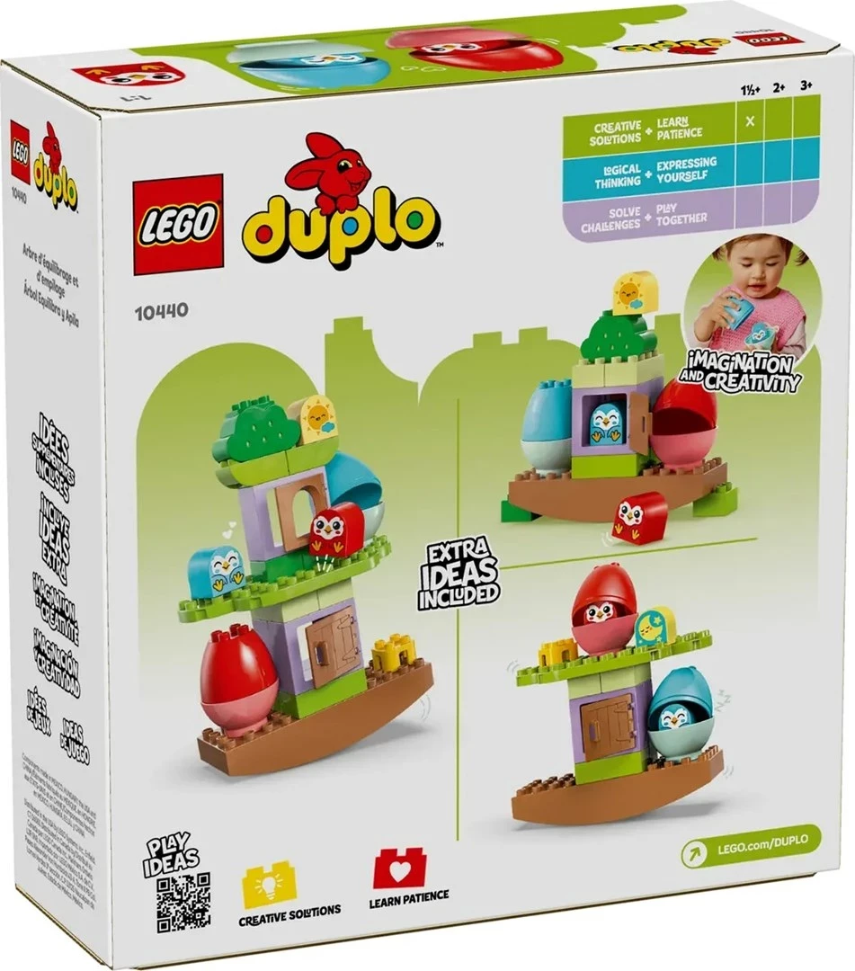 Set LEGO DUPLO 10440, Balancing and Stacking Tree, për fëmijë 1.5+ vjeç