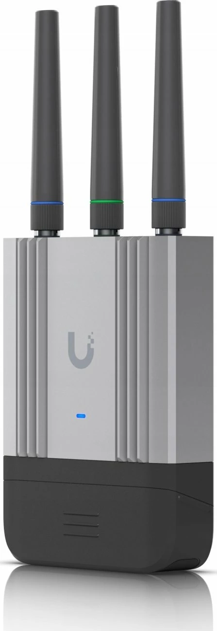 Ruter Ubiquiti UniFi UMR-Industrial 4G LTE, Wi‑Fi 4 2.4GHz, IP66, 2x Gigabit LAN, 3x antena të jashtme, gri
