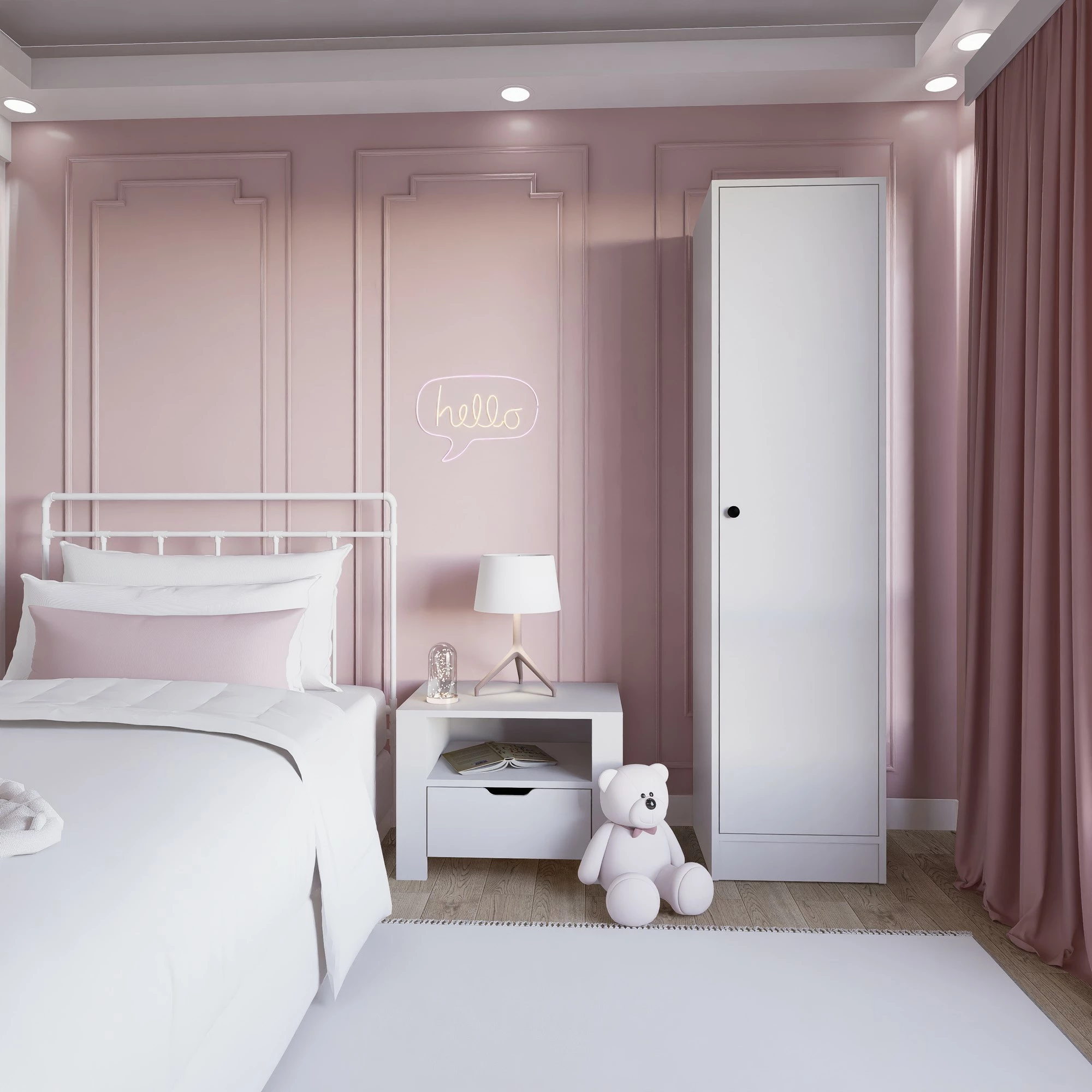 Dollap Skye Decor, ngjyrë e bardhë mat, Daisy 1600-38