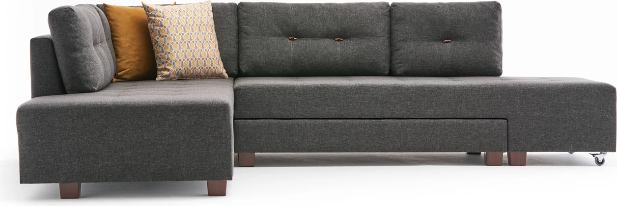 Kënd-sofë krevati Atelier del Sofa, kënd-sofë krevati majtas, ngjyrë antracit