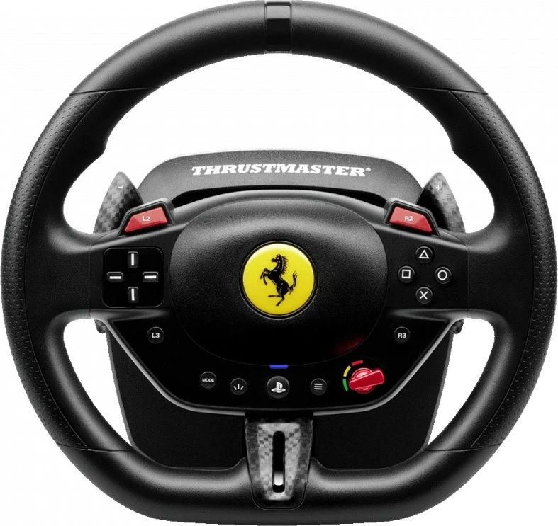 Timon gare, Thrustmaster T98-P Ferrari 296, 240° USB me 2 pedale H.E.A.R.T., për PS5/PS4/PC, i zi, set