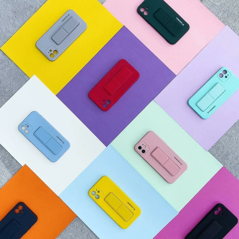 Mbështjellës silikon Wozinsky Kickstand Case për Xiaomi Redmi Note 11 Pro, i kuq