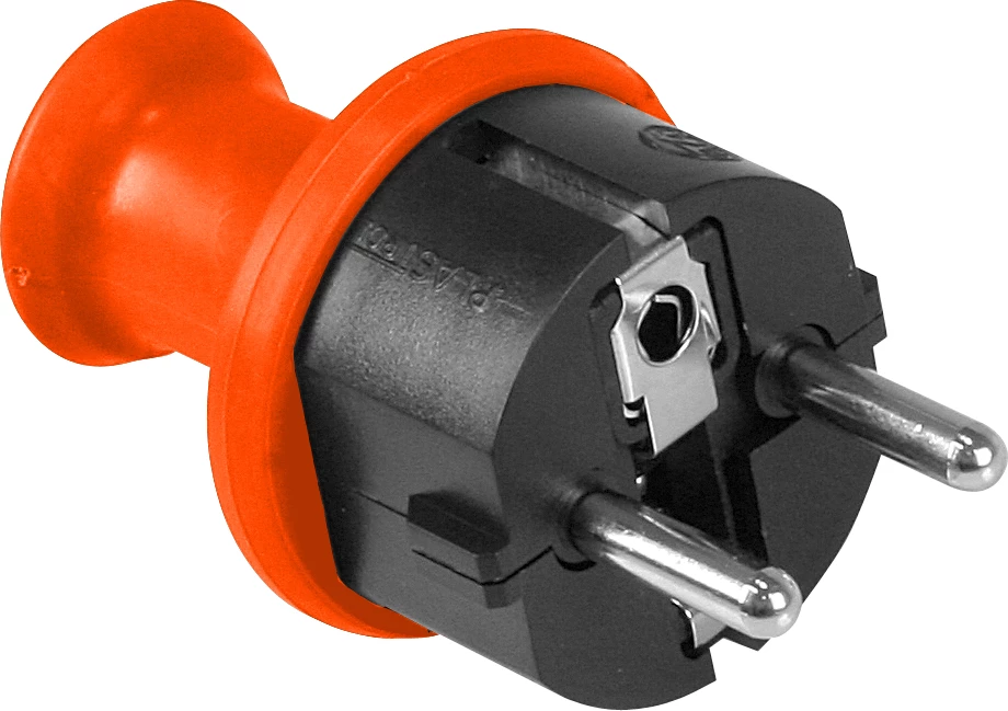 Steker Opal WT-40H 16A/250V IP44, i çmontueshëm, i drejtë, Uni-Schuko, portokalli