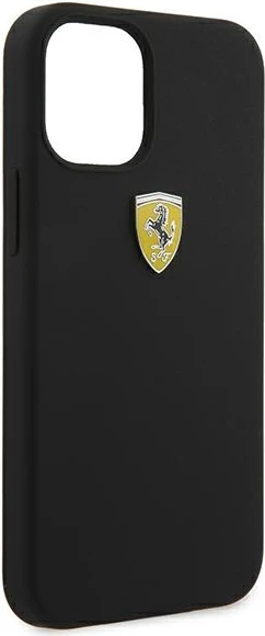 Mbështjellës Ferrari FESSIHCP12SBK për iPhone 12 mini 5.4", silikon, i zi