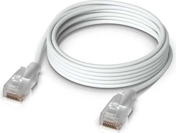 Kabëll rrjeti Ubiquiti UACC-Cable-Patch-EL-2M-W, Cat6, 2 m, Translucent, i Bardhë