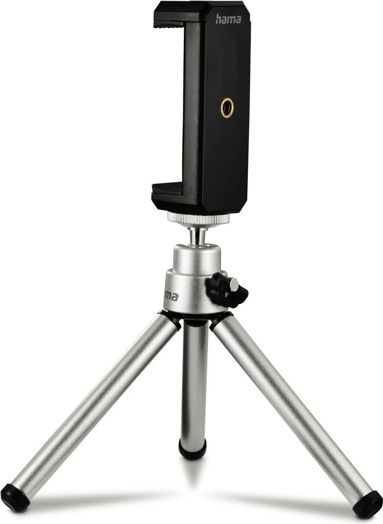 Tripod mini 2-në-1 Hama Fancy 4666 për smartphone dhe kamera, argjend