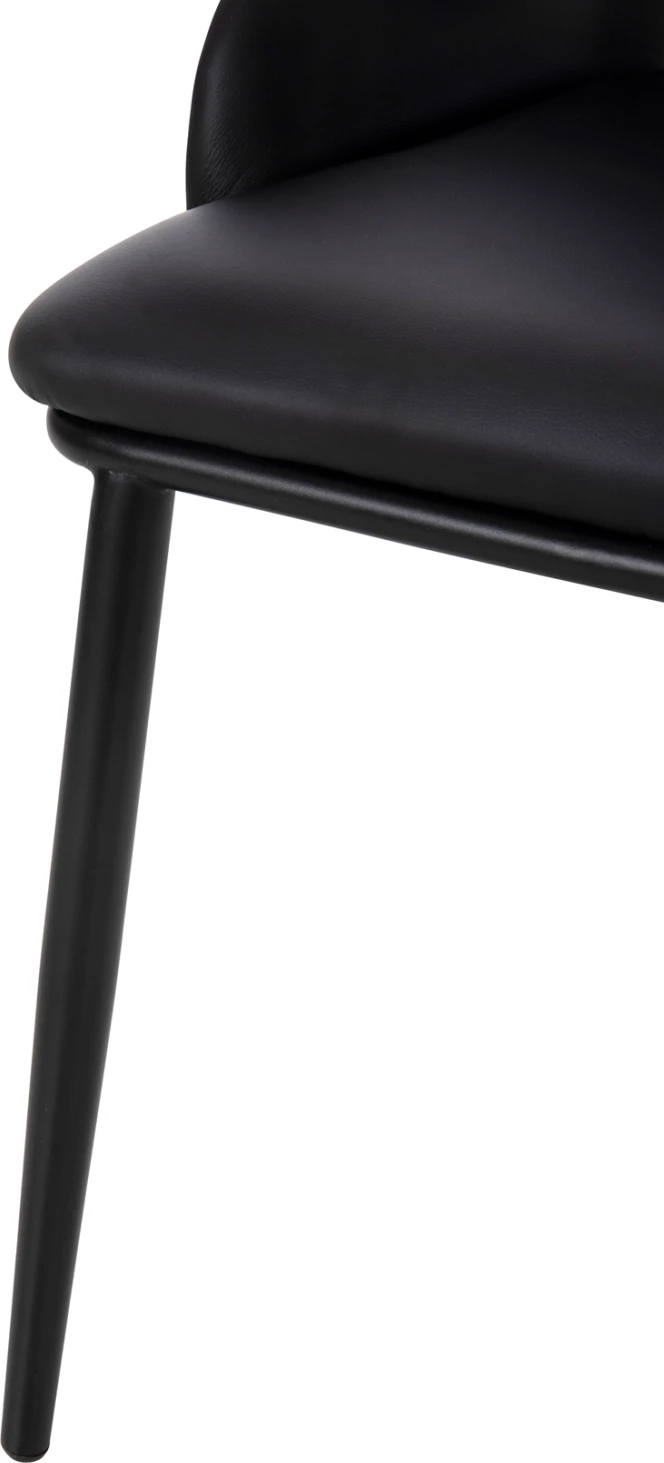 Set për dhomë ngrënieje 5 pjesë, tavolinë DENTY & 4 karrige DELF (e zezë)